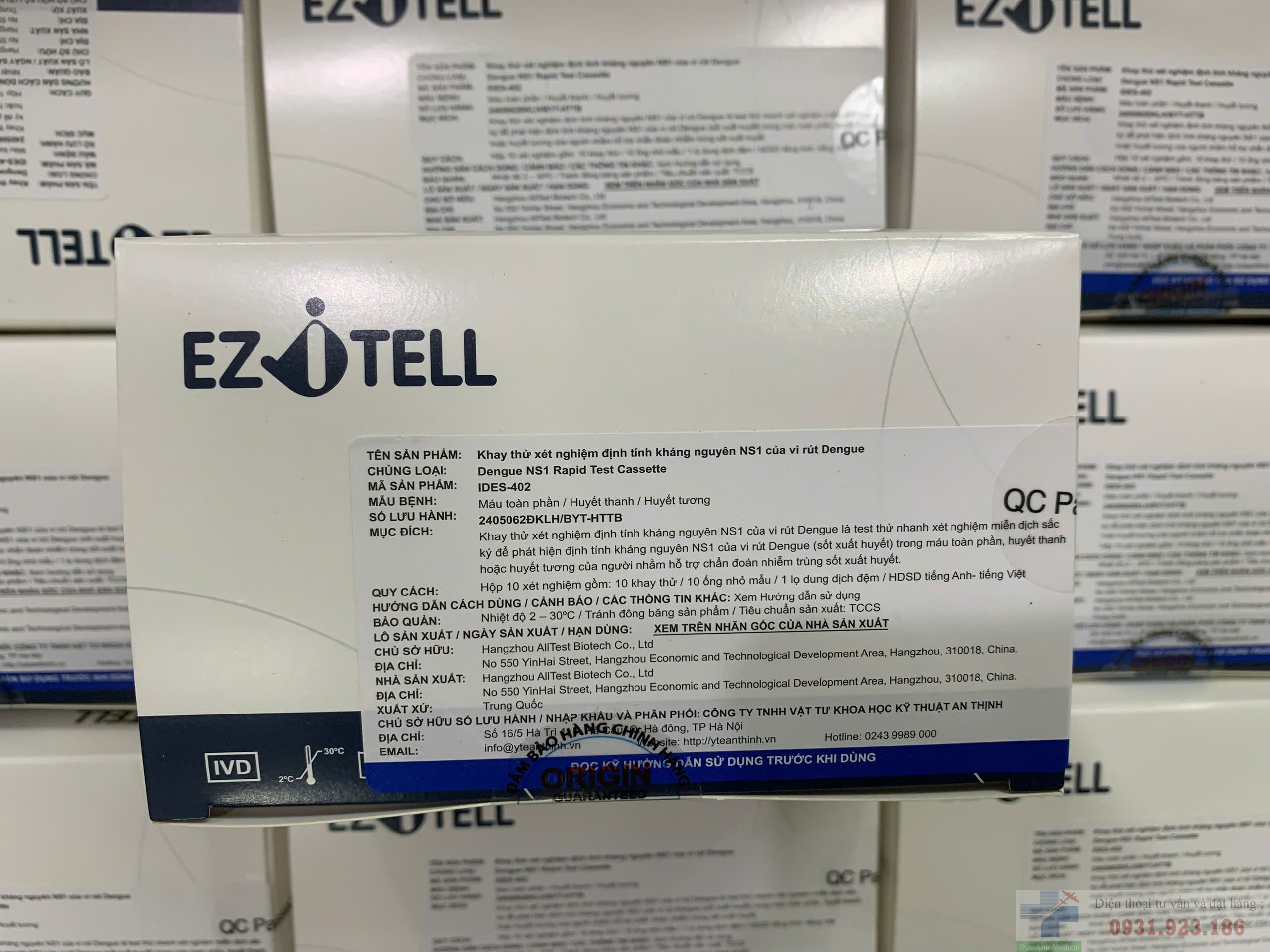 QUE TEST SỐT XUẤT HUYẾT NS1 EZITELL QUE TEST SỐT XUẤT HUYẾT NS1 EZITELL